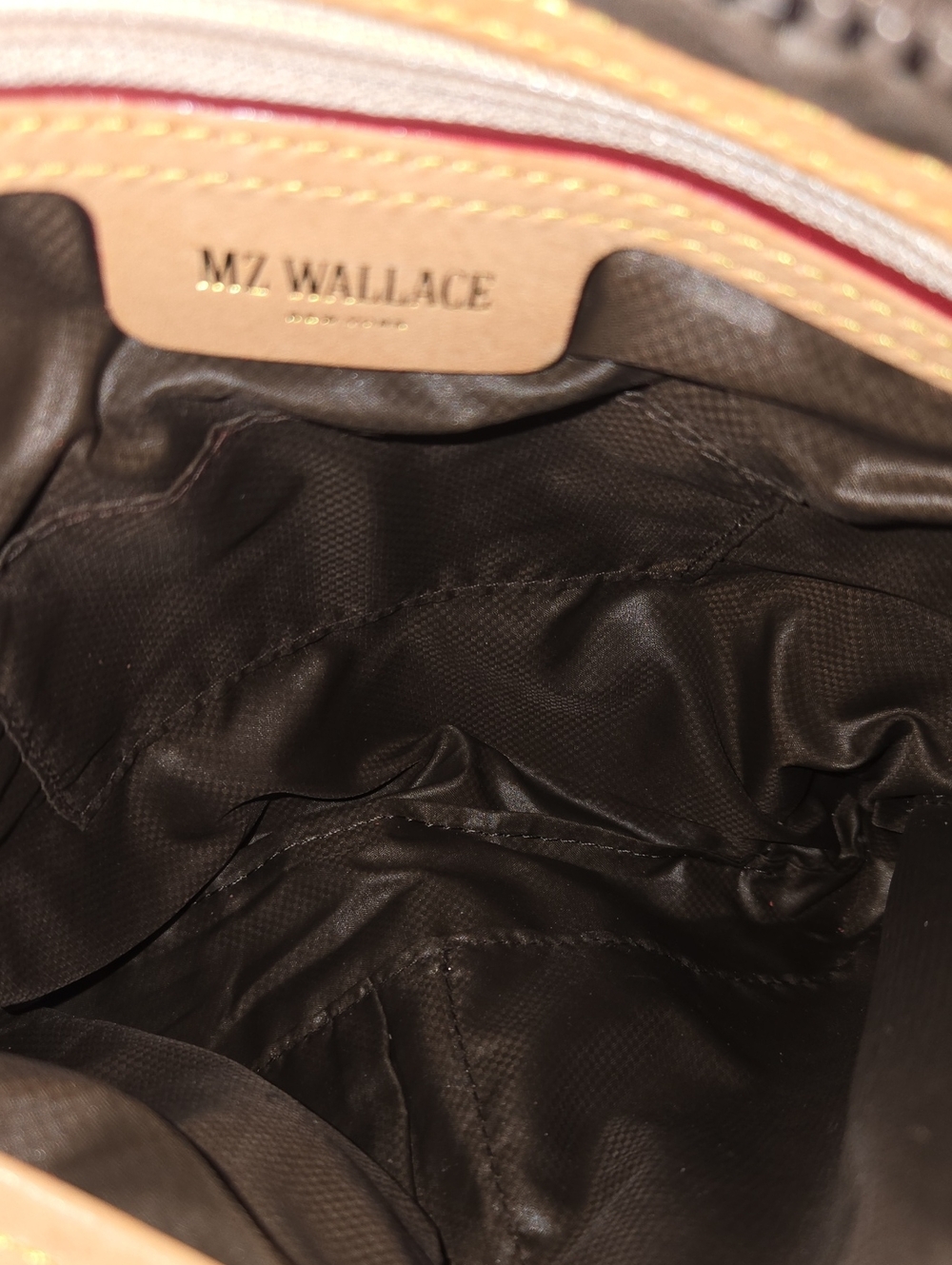 MZ Wallace Quilted Chocolate Nylon Crossbody - Picture 4 of 14